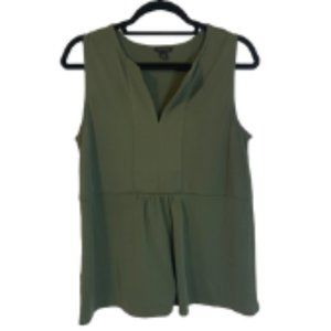 Ann Taylor Olive Green Work Blouse